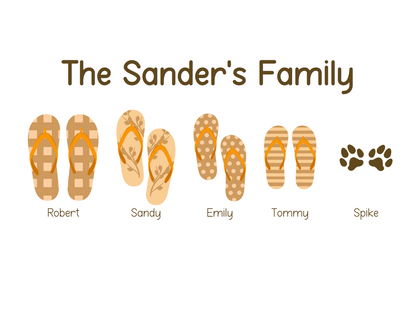 Personalized Flipflop Family Picture